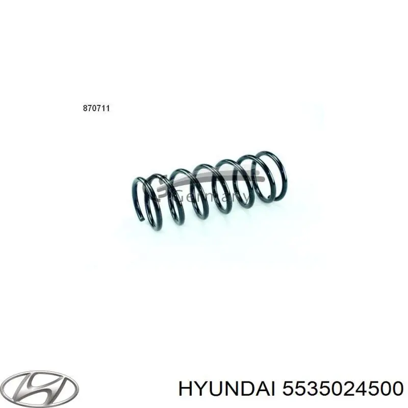 Задняя пружина 5535024500 Hyundai/Kia