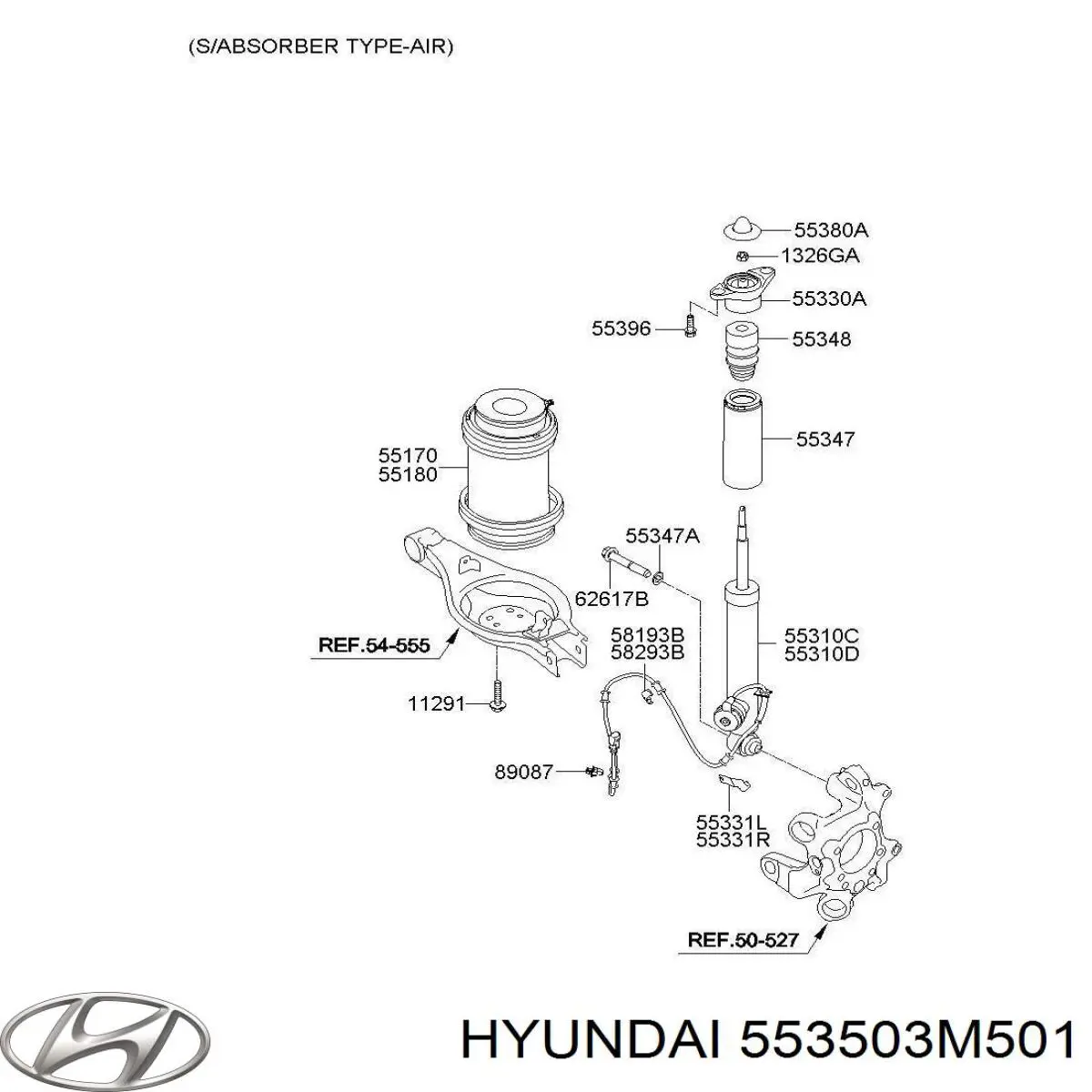 Купить 553503M501 Hyundai/Kia Пружина задняя левая