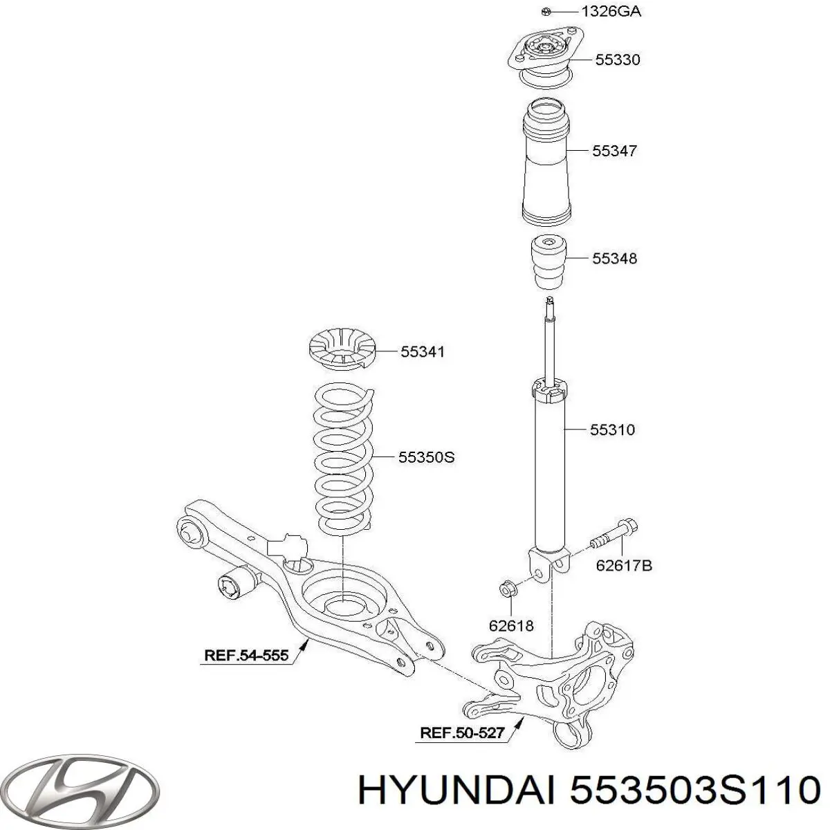 553503S110 Hyundai/Kia Пружина подвески задняя