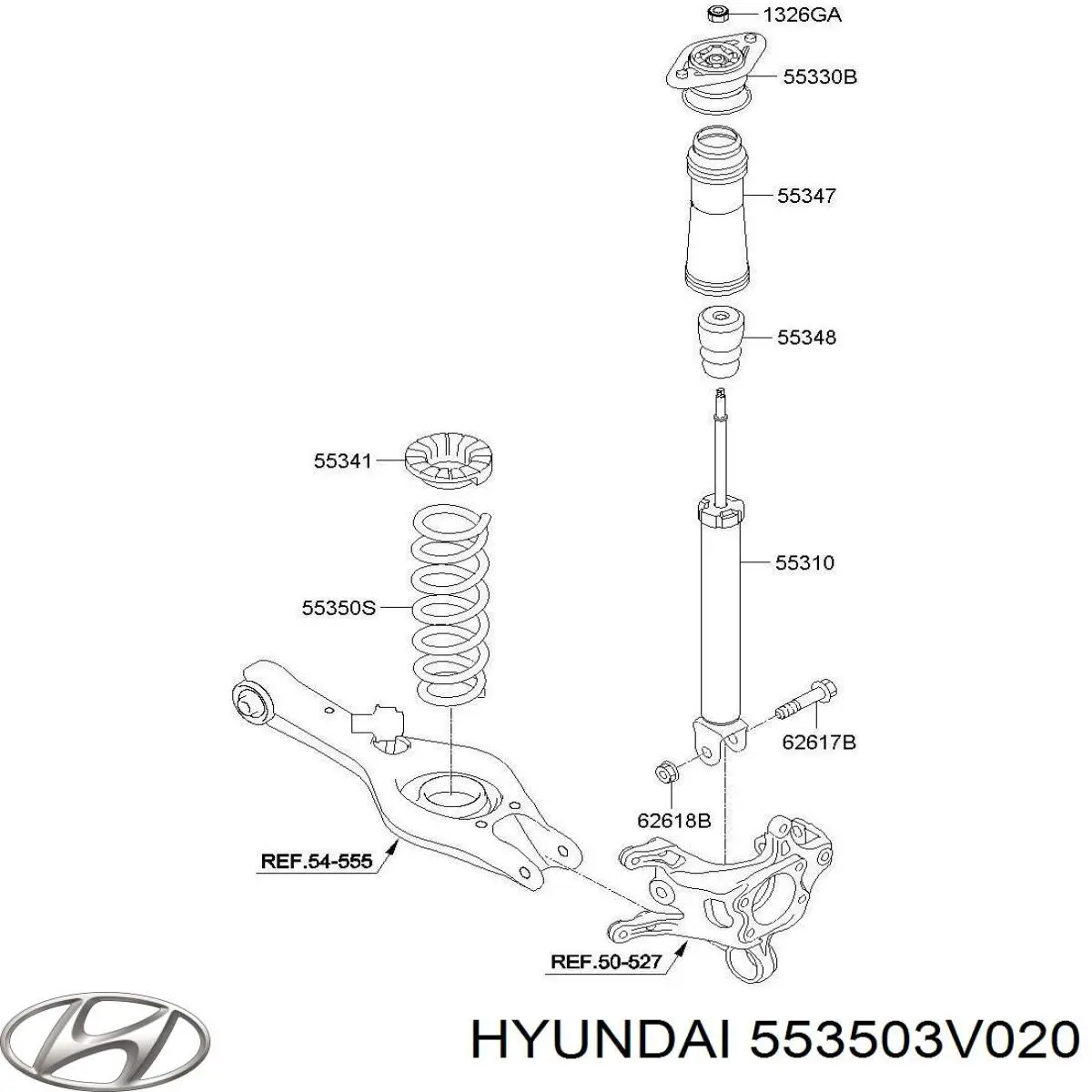 Пружина амортизатора Hyundai/Kia 553503V020 цена, от 152.26 USD