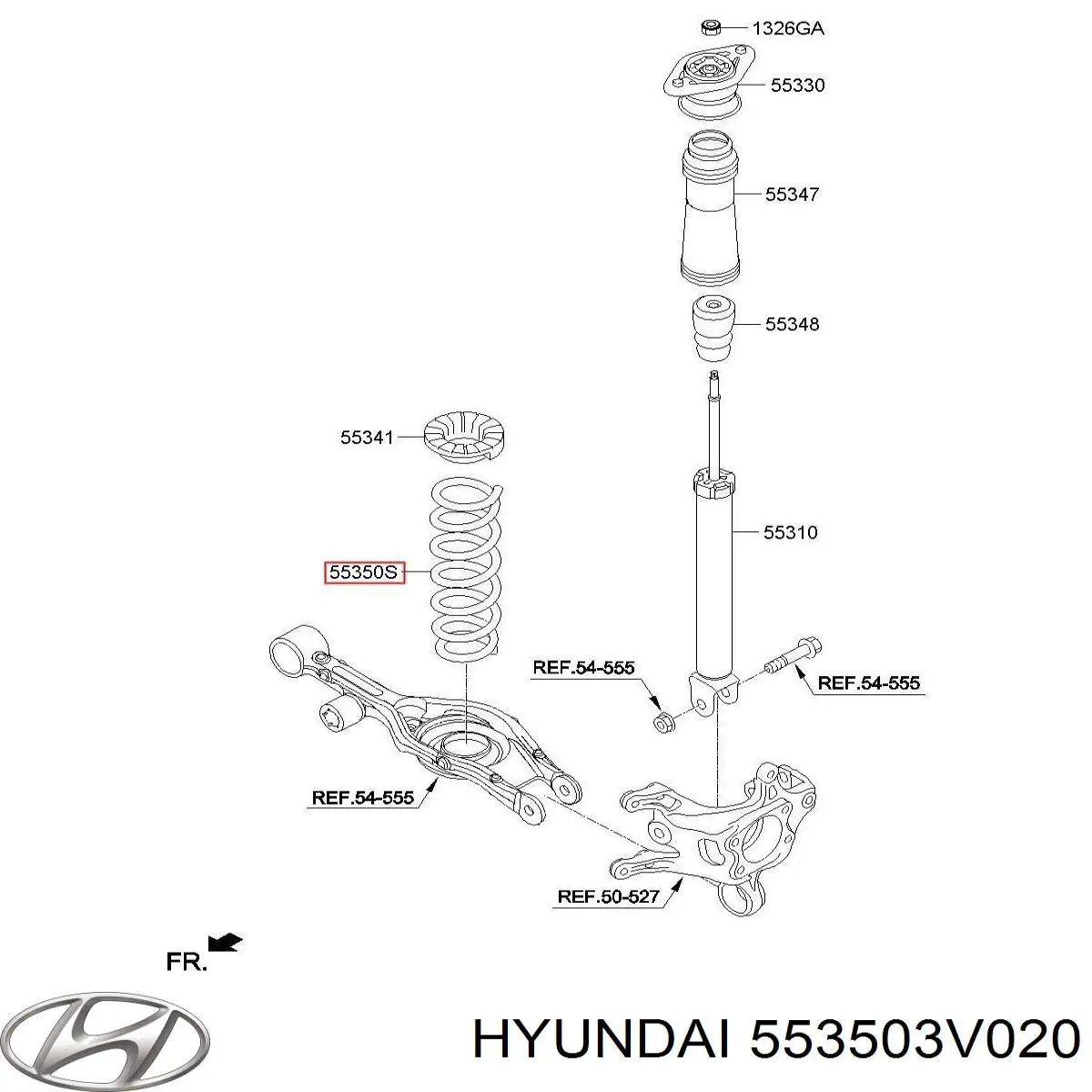 Купить 553503V020 Hyundai/Kia Пружина подвески