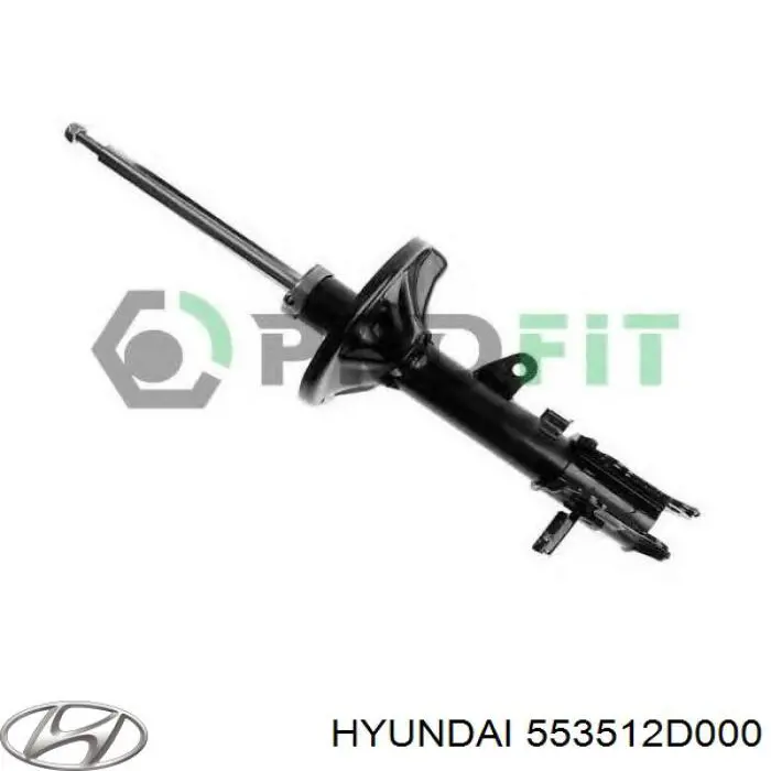 Amortiguador trasero izquierdo 553512D000 Hyundai/Kia