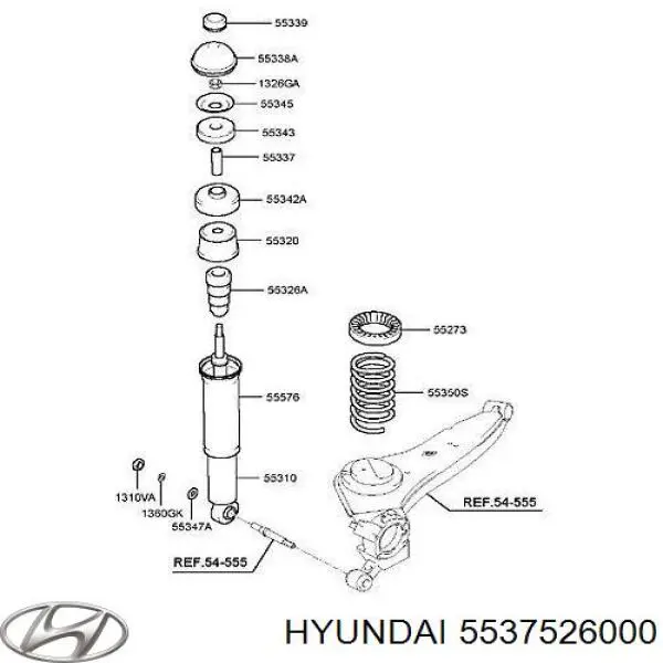 Купить 5537526000 Hyundai/Kia Отбойник амортизатора заднего