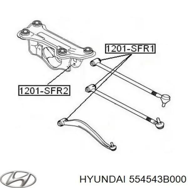 554543B000 Hyundai/Kia сайлентблок задней балки (подрамника)