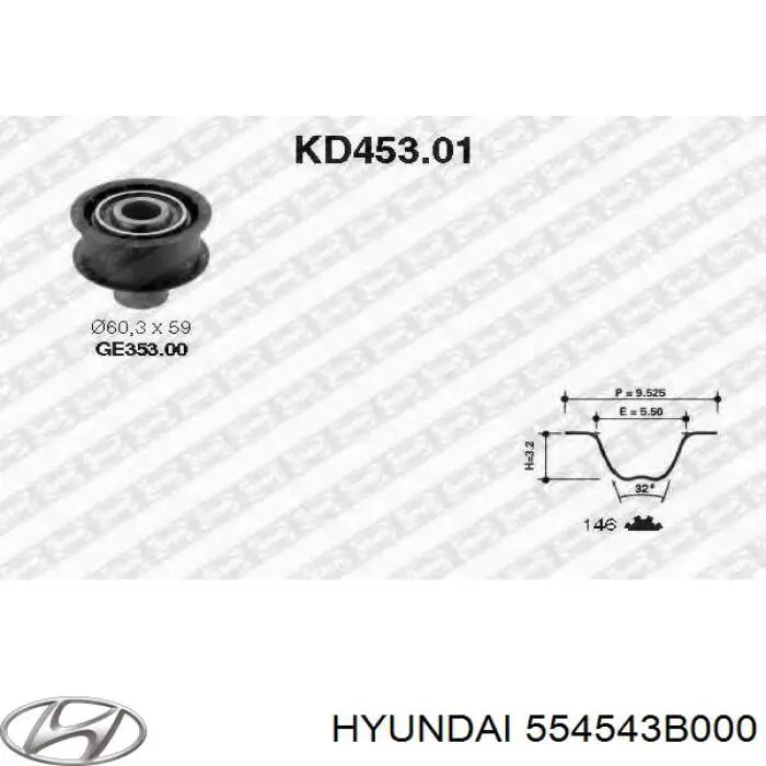 Сайлентблок заднего подрамника Hyundai/Kia 554543B000 цена, от 96.53 USD