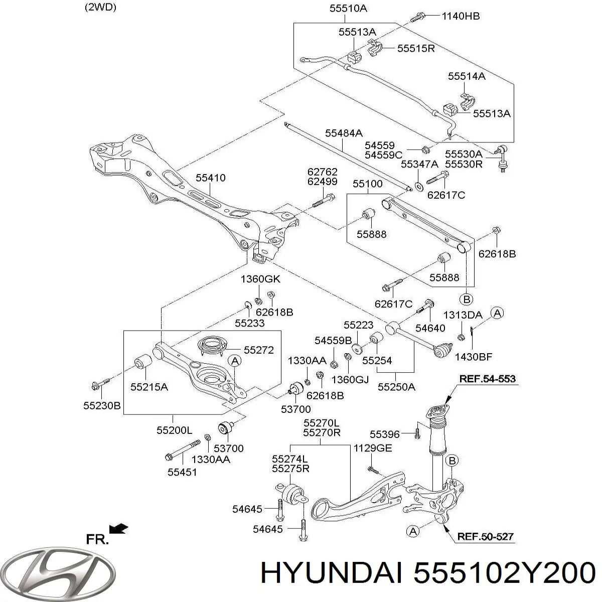 555102Y200 Hyundai/Kia Стабилизатор задней балки