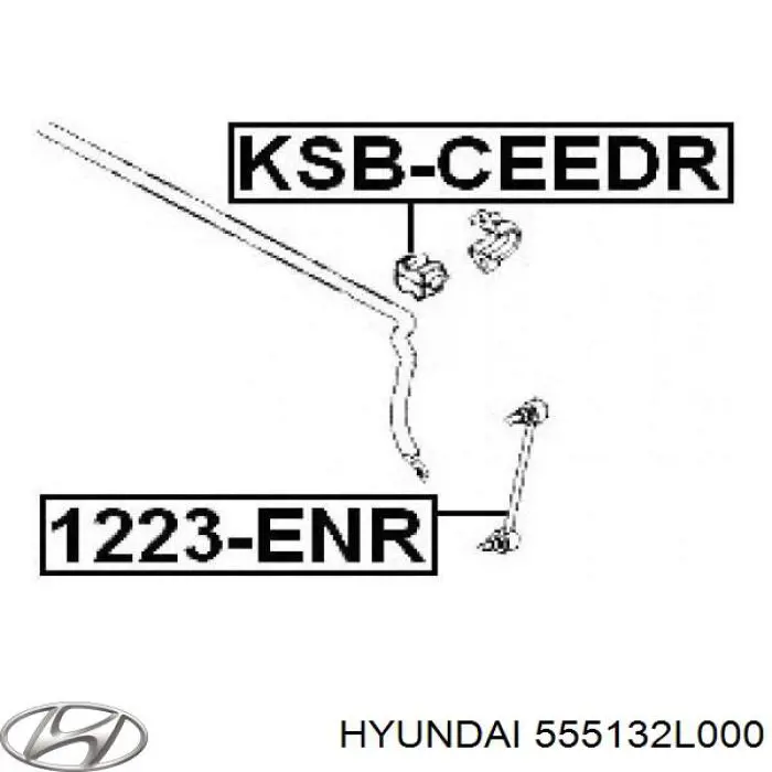 Купить 555132L000 Hyundai/Kia Втулка заднего стабилизатора