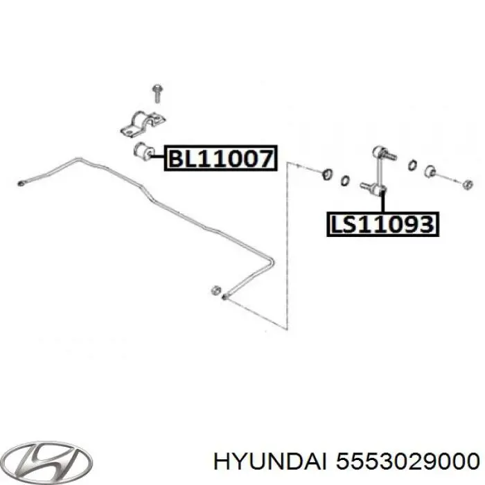 Купить 5553029000 Hyundai/Kia Солдатик стабилизатора, заднего