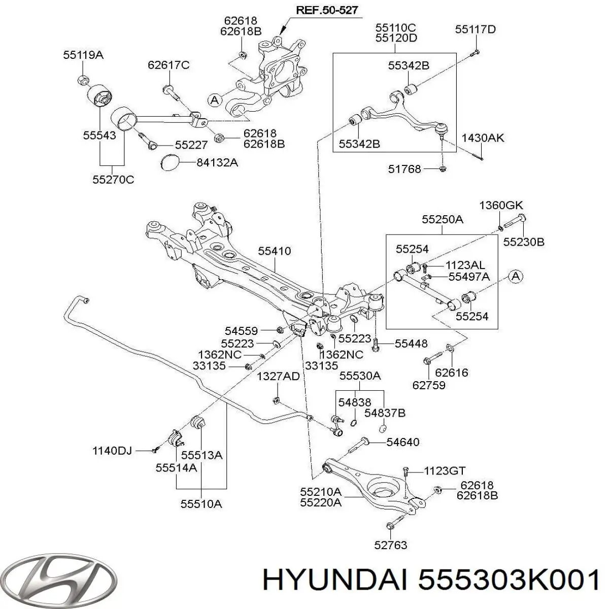 Стойка заднего стабилизатора 555303K001 Hyundai/Kia