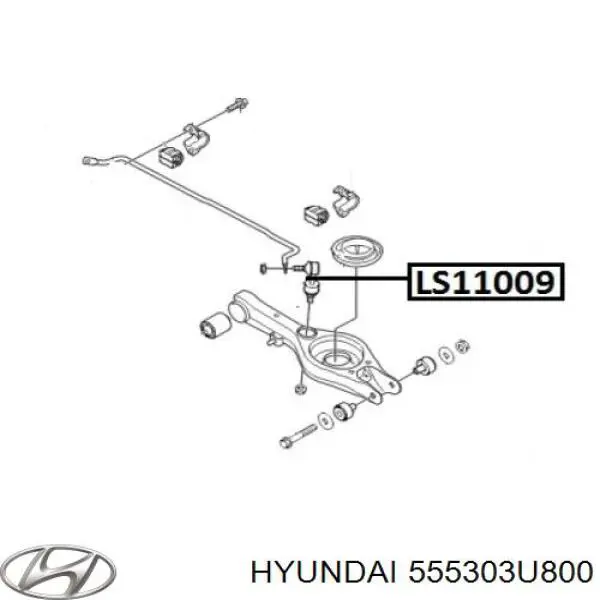Линк стабилизатора, заднего Hyundai/Kia 555303U800 цена, от 13.70 USD