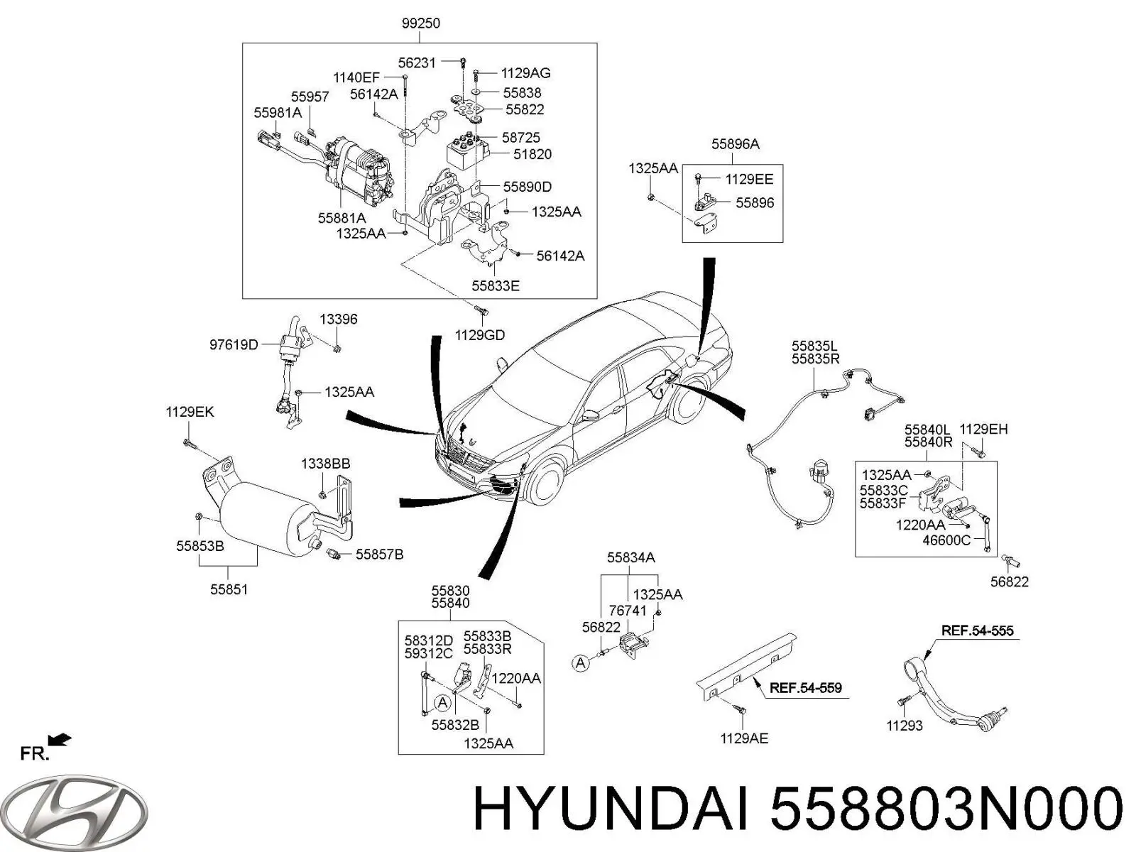 558803N000 Hyundai/Kia Компрессор подкачки амортизаторов