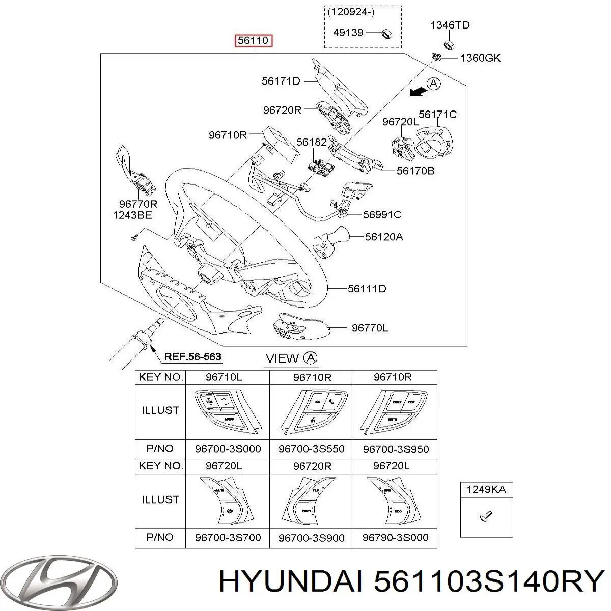  561103S140RY Hyundai/Kia