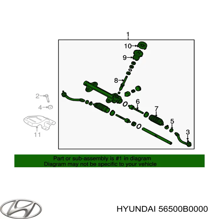 56500B0000 Hyundai/Kia Управление рулевое в сборе