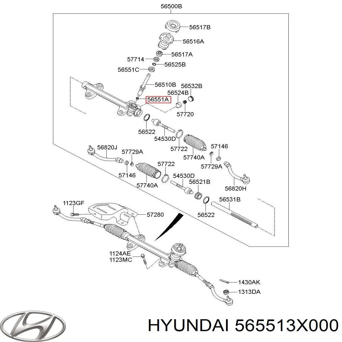  Hyundai/Kia 565513X000 цена, от 31.56 USD