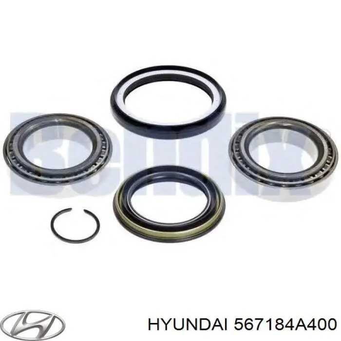 Подшипник цапфы передней 567184A400 Hyundai/Kia