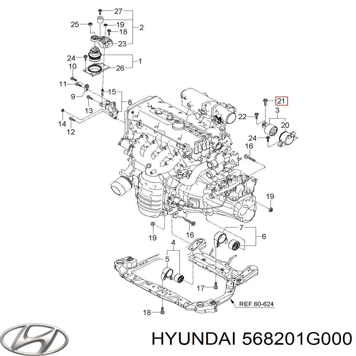 Наконечник рулевой тяги Hyundai/Kia 568201G000