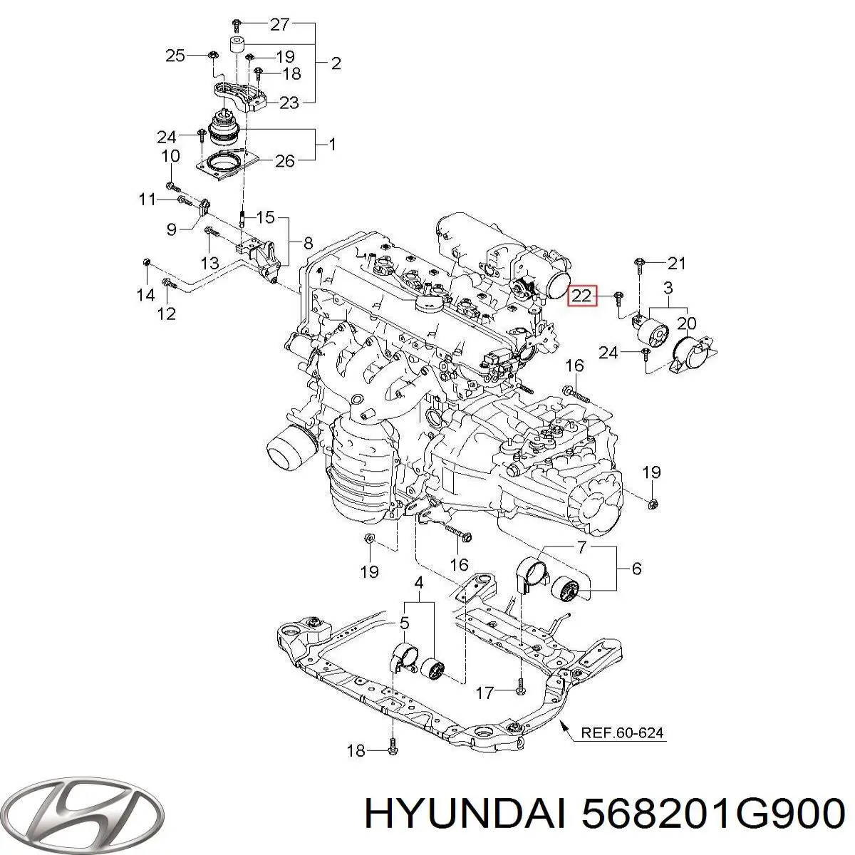Рулевой наконечник Hyundai/Kia 568201G900 цена, от 21.61 USD