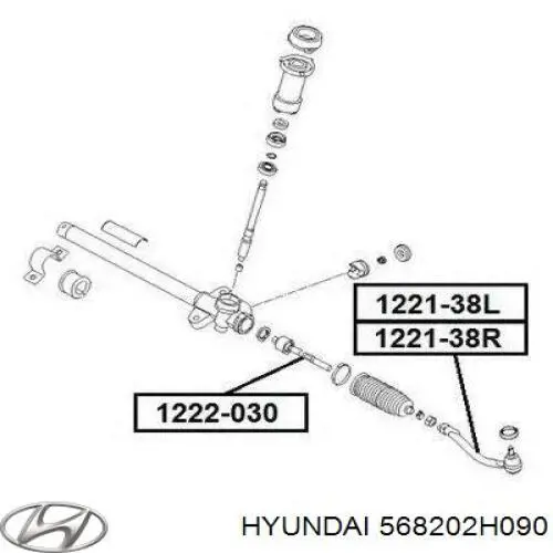 Наружный наконечник рулевой тяги Hyundai/Kia 568202H090 цена, от 12.91 USD