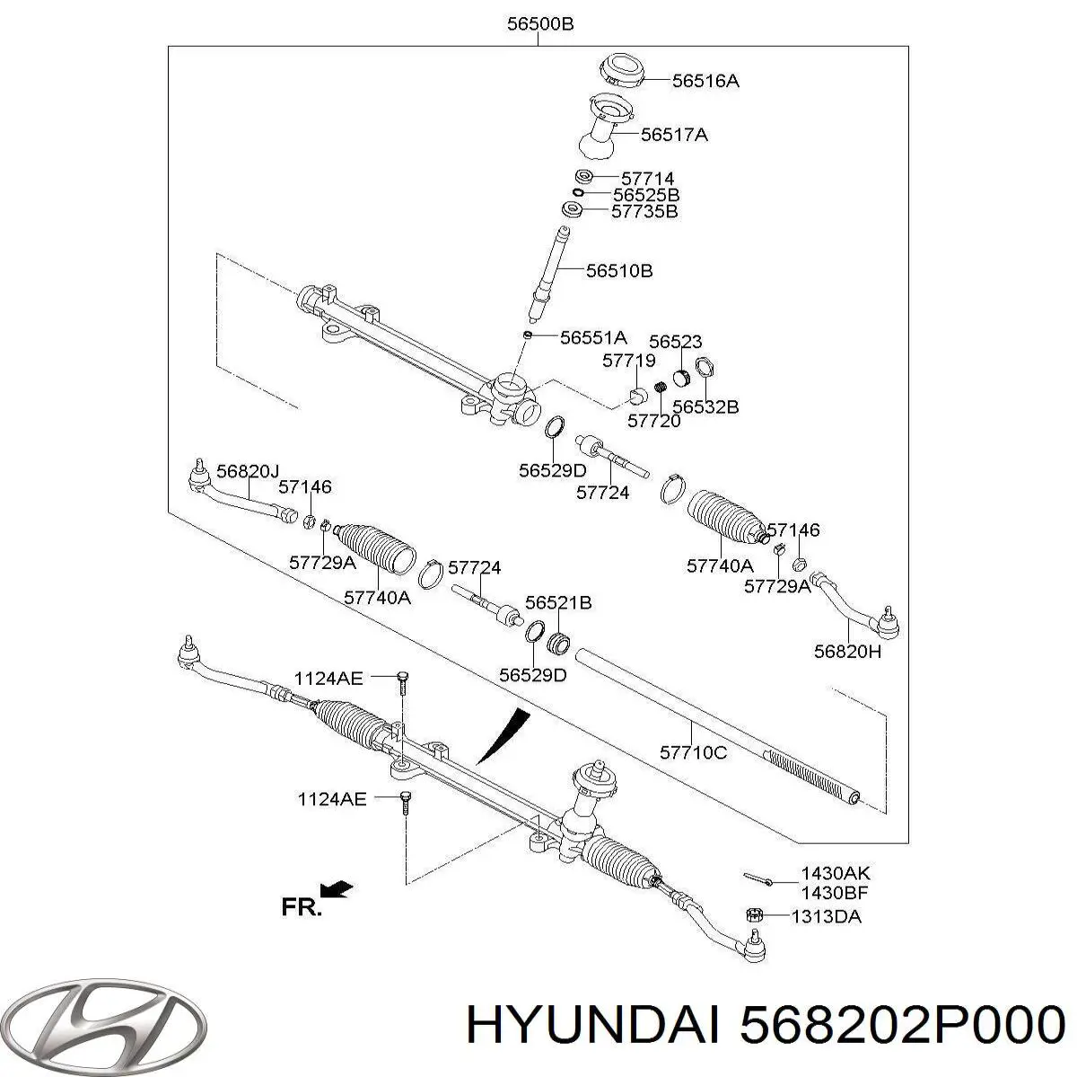 Рулевой наконечник 568202P000 Hyundai/Kia