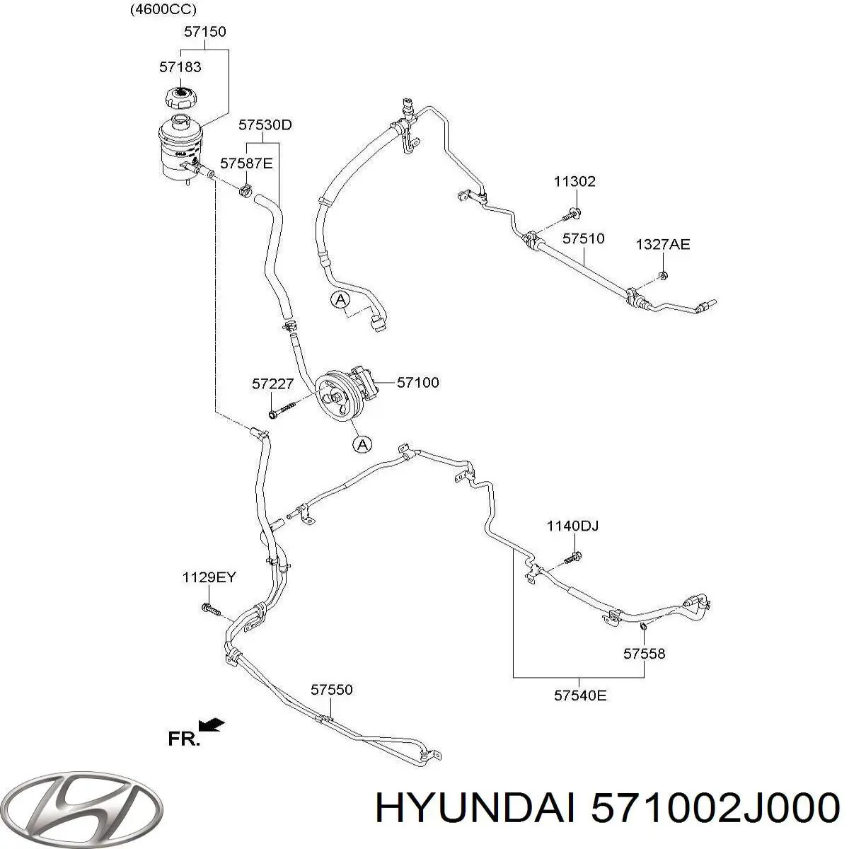 Купить 571002J000 Hyundai/Kia Насос рулевого управления