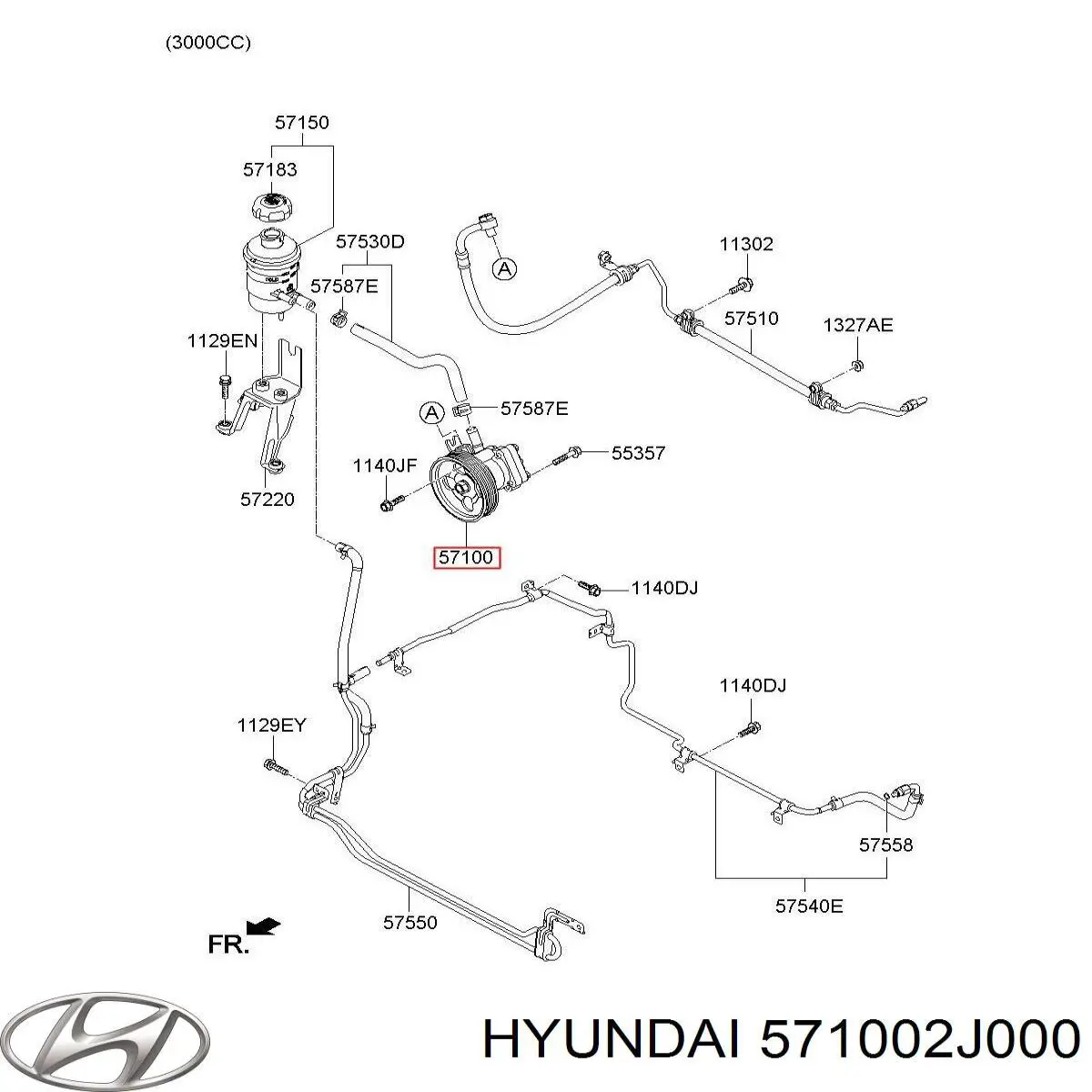 571002J000 Hyundai/Kia ГУР руля