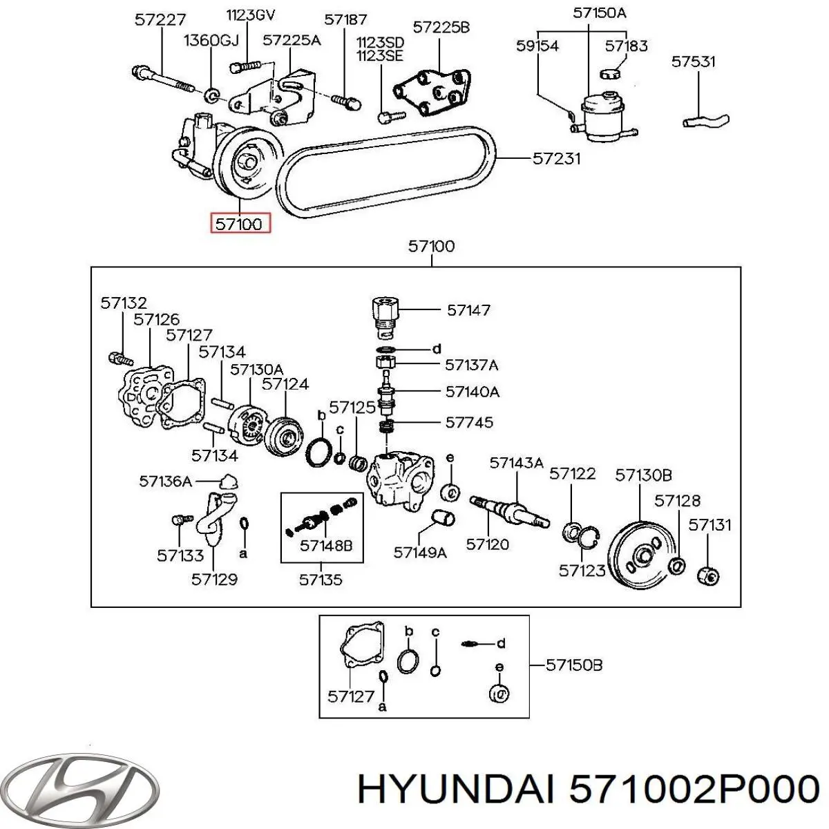 571002P000 Hyundai/Kia насос гур
