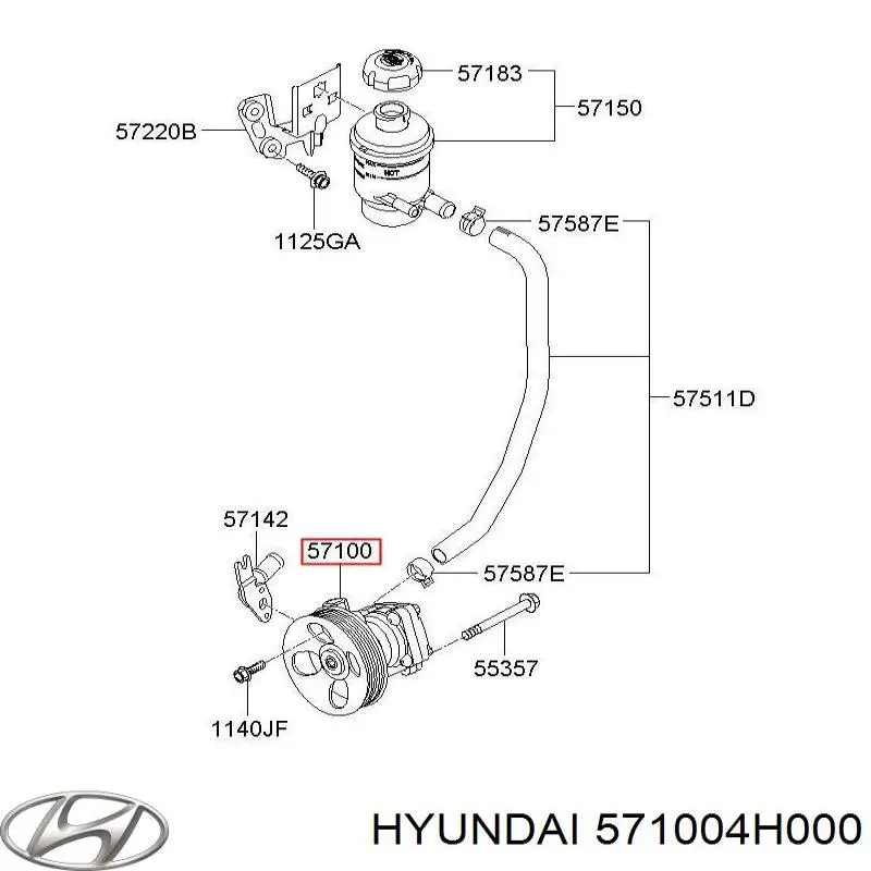 571004H000 Hyundai/Kia ГУР руля