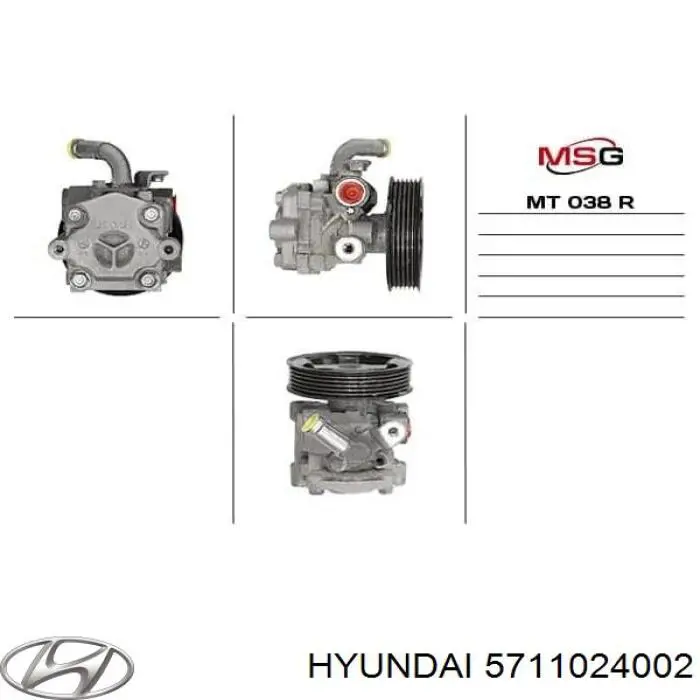 Насос гидравлики Hyundai/Kia 5711024000 цена, от 50.33 USD