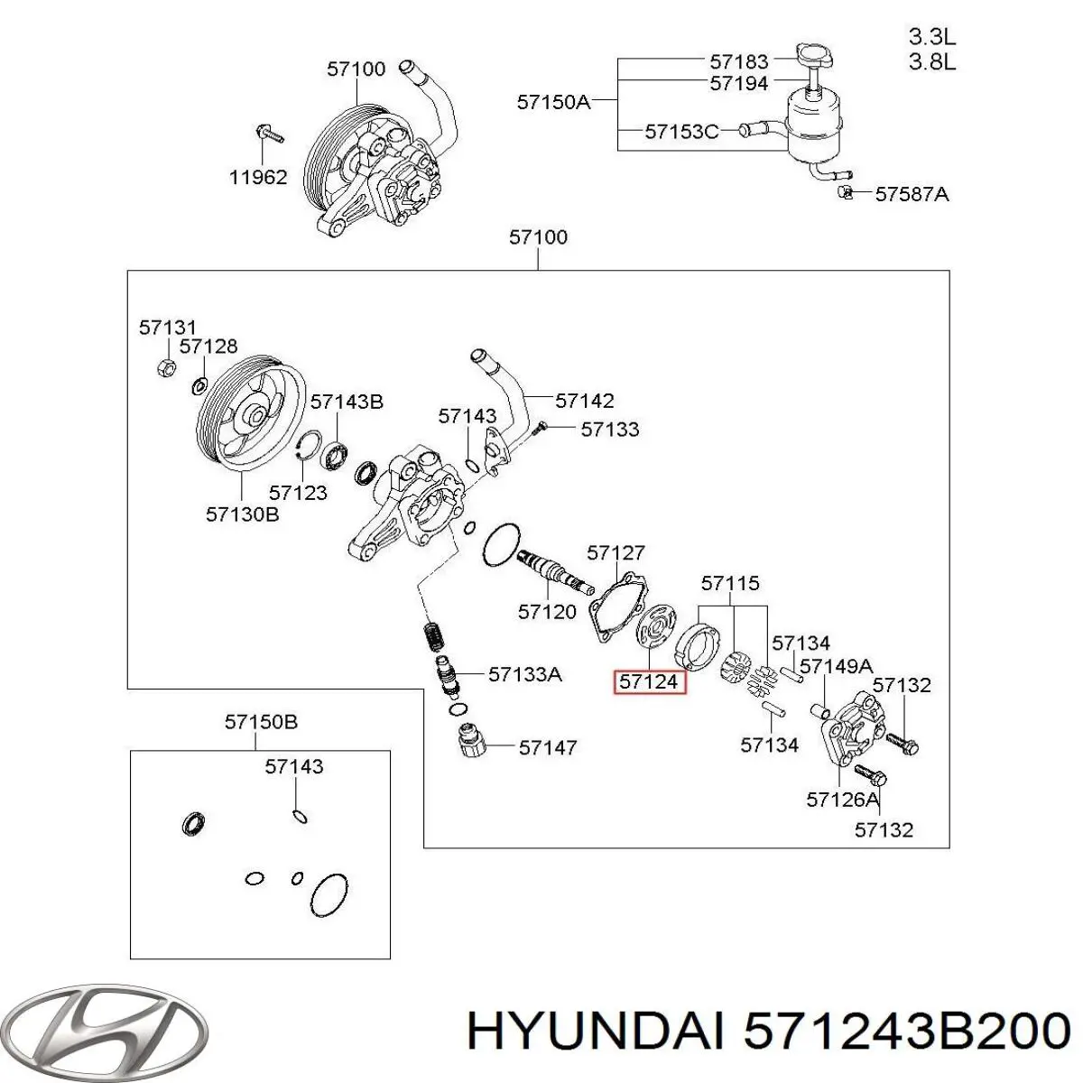 Купить 571243B200 Hyundai/Kia 
