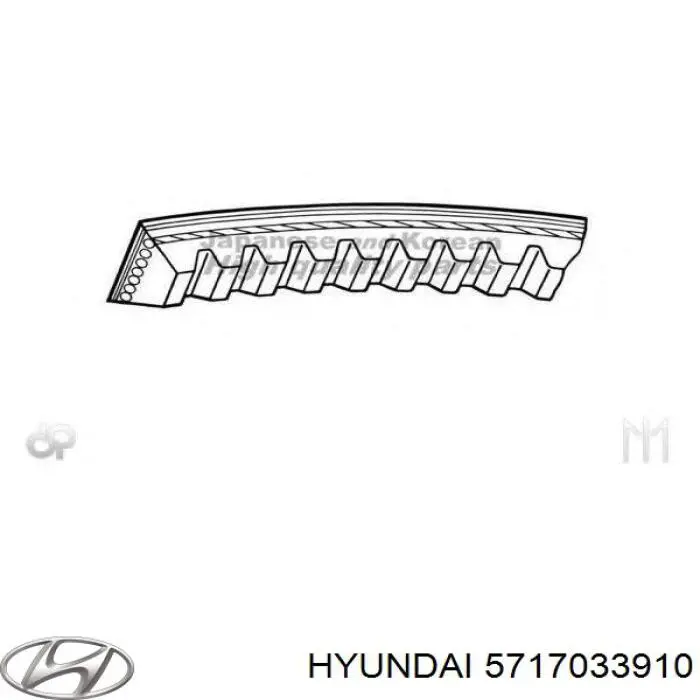 Клиновый ремень Hyundai/Kia 5717033910 цена, от 4.93 USD