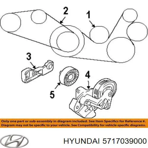 Ремень генератора 5717039000 Hyundai/Kia