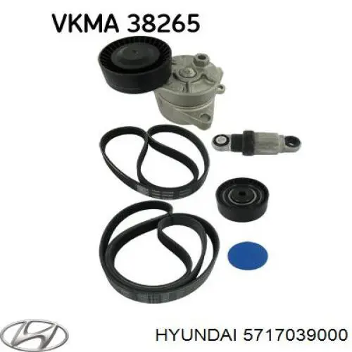 Купить 5717039000 Hyundai/Kia Ремень генератора