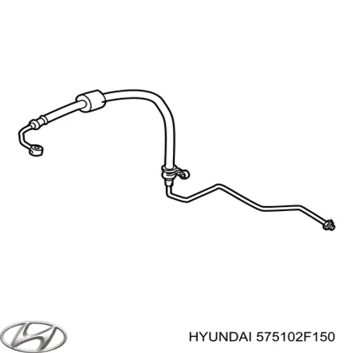 575102F150 Hyundai/Kia шланг гур высокого давления от насоса до рейки (механизма)