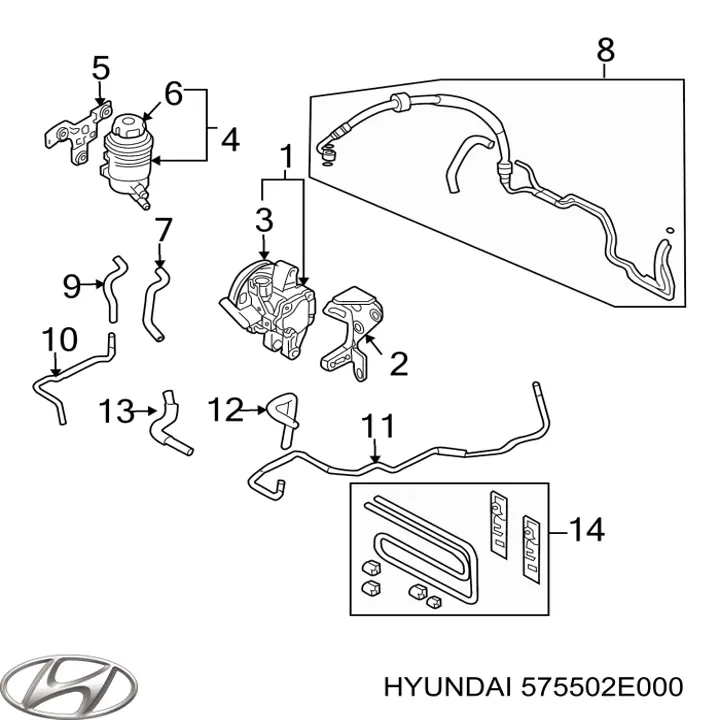  575502E000 Hyundai/Kia