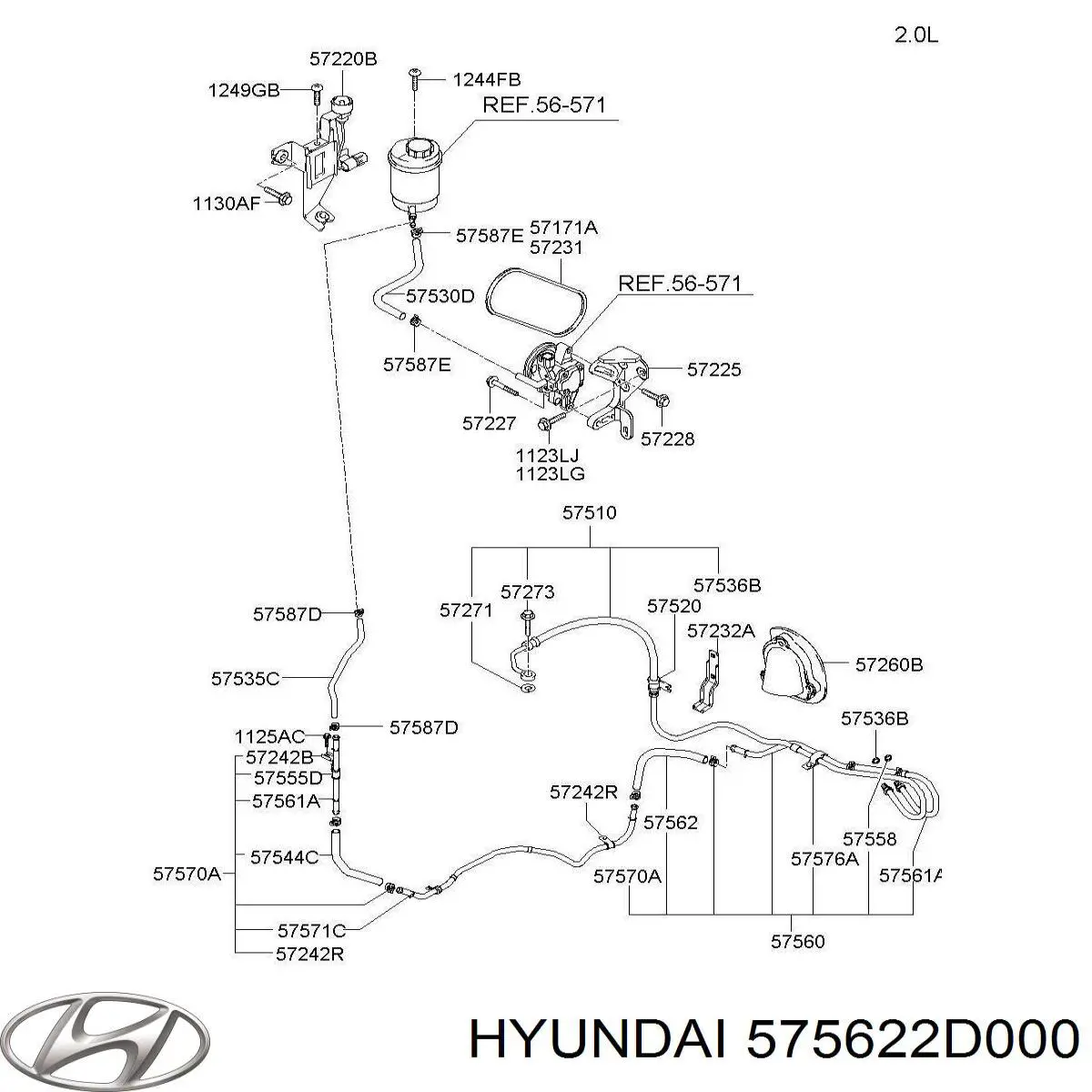  575622D000 Hyundai/Kia