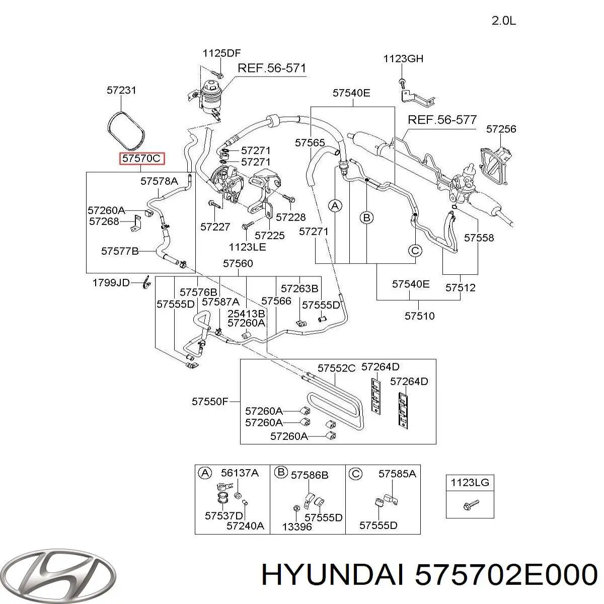  575702E000 Hyundai/Kia