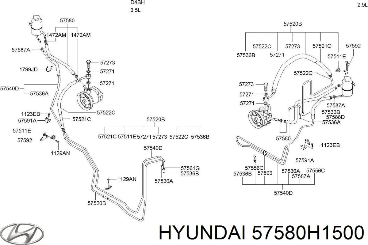 57580H1500 Hyundai/Kia 