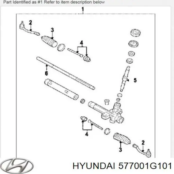 577001G101 Hyundai/Kia рулевая рейка