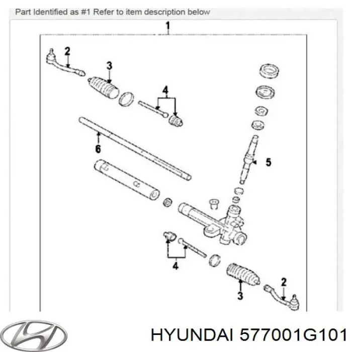 Купить 577001G101 Hyundai/Kia Рулевая рейка