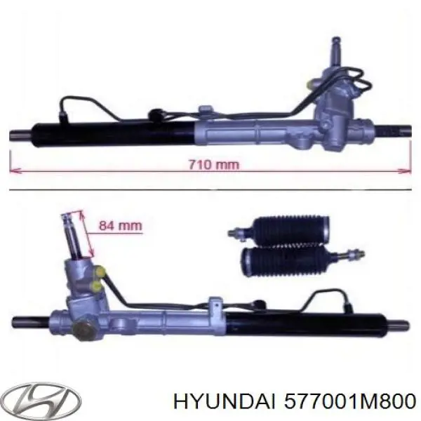 577001M800 Hyundai/Kia cremalheira da direção