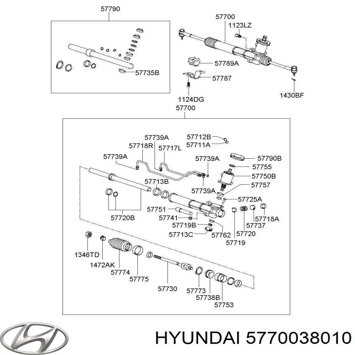 5770038010 Hyundai/Kia Управление рулевое в сборе
