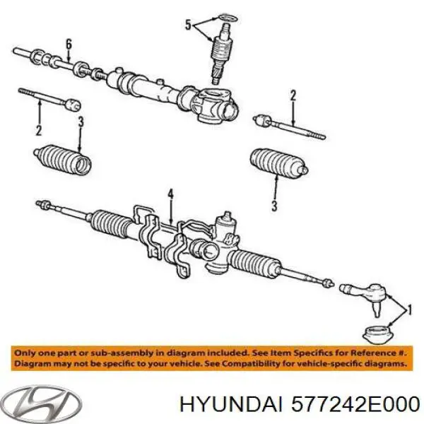 Купить 577242E000 Hyundai/Kia Рулевая тяга