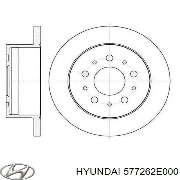 577262E000 Hyundai/Kia втулка крепления рулевой рейки