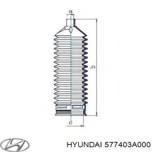 577403A000 Hyundai/Kia пыльник рулевой рейки