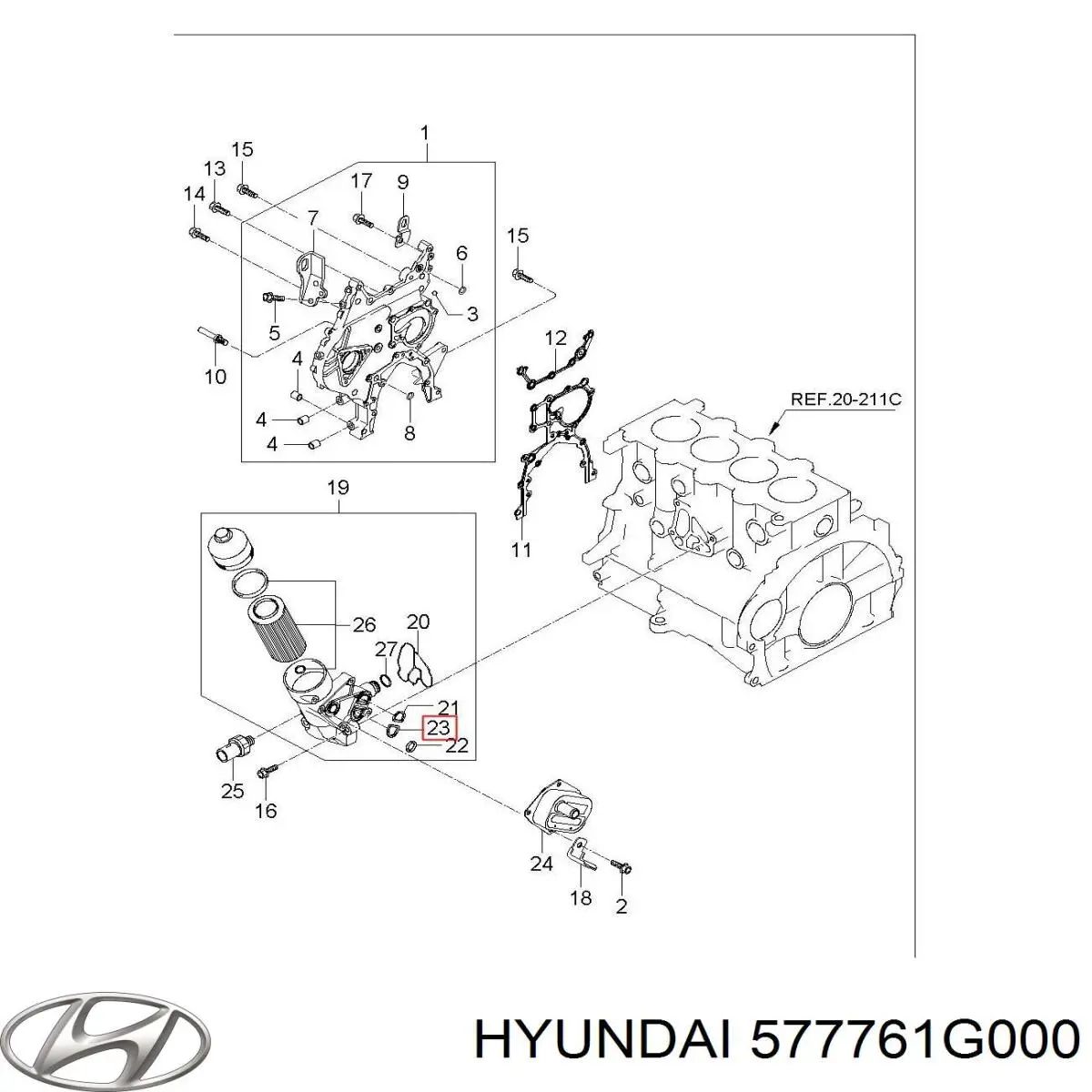  577761G000 Hyundai/Kia