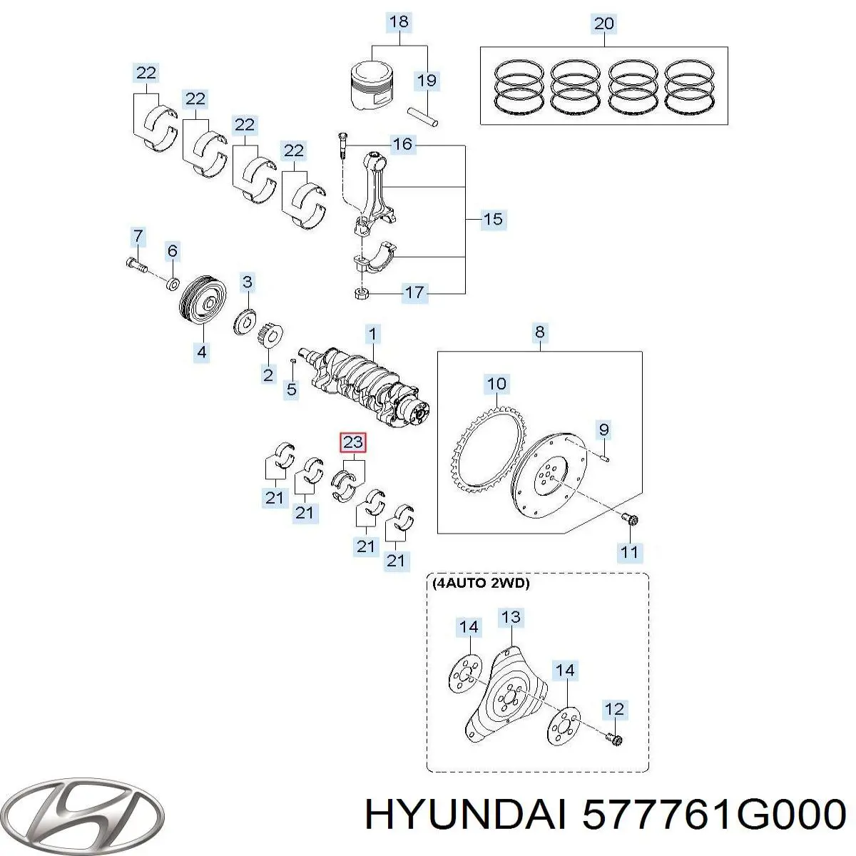  Hyundai/Kia 577761G000 цена, от 39.78 USD