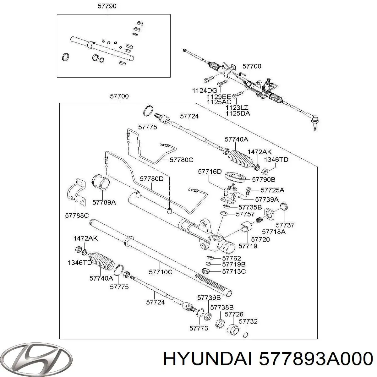 Втулка крепления рулевой рейки левая Hyundai/Kia 577893A000 цена, от 5.88 USD