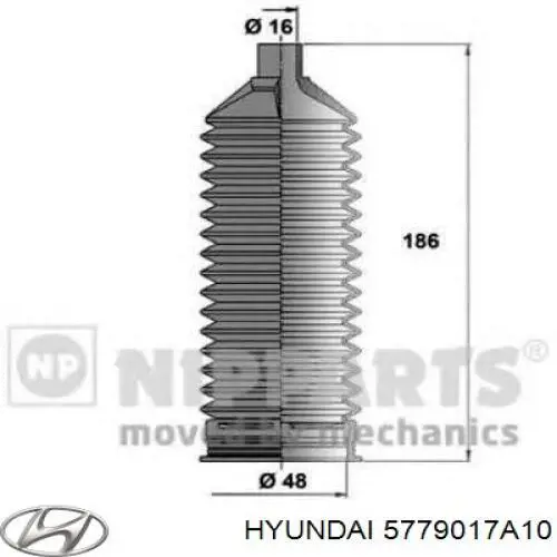 5779017A10 Hyundai/Kia ремкомплект рулевой рейки (механизма, (ком-кт уплотнений))