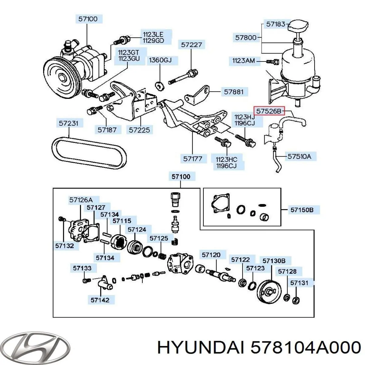  578104A000 Hyundai/Kia