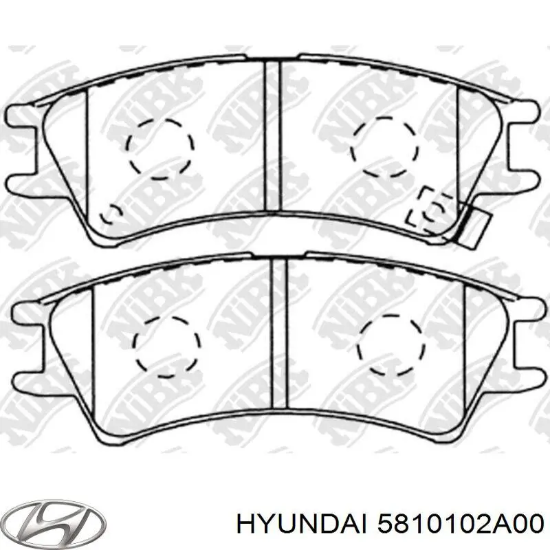 5810102A00 Hyundai/Kia колодки тормозные передние дисковые
